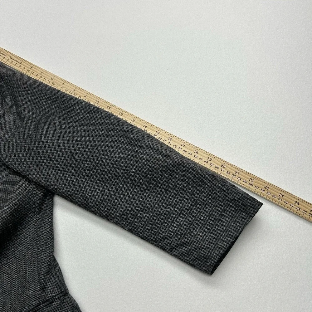 Ronaldus Shamask for Barneys New York Gray Wool Tweed‎ Blazer Jacket 44R